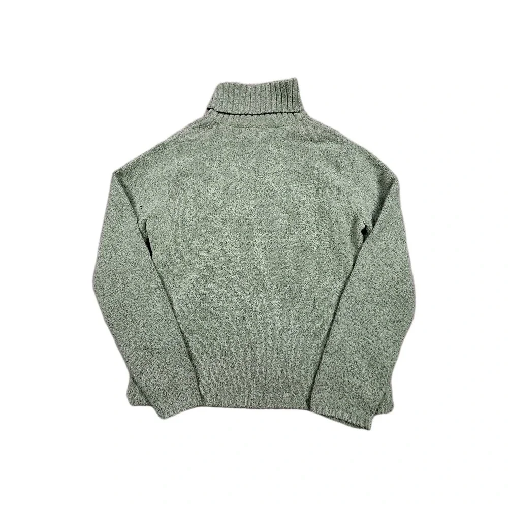 Carolyn Taylor Vintage‎ Turtleneck Sweater Womens Size XL Chunky Green Cozy